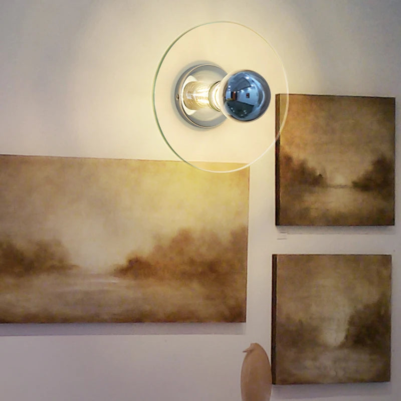 lustre en verre ovni rétro minimaliste pour café et restaurant