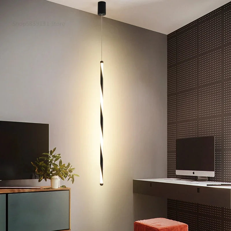 suspension minimalistes nordiques design créatif longue ligne
