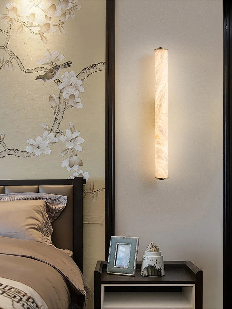 applique murale led en cuivre et marbre moderne luxe éclairage intérieur