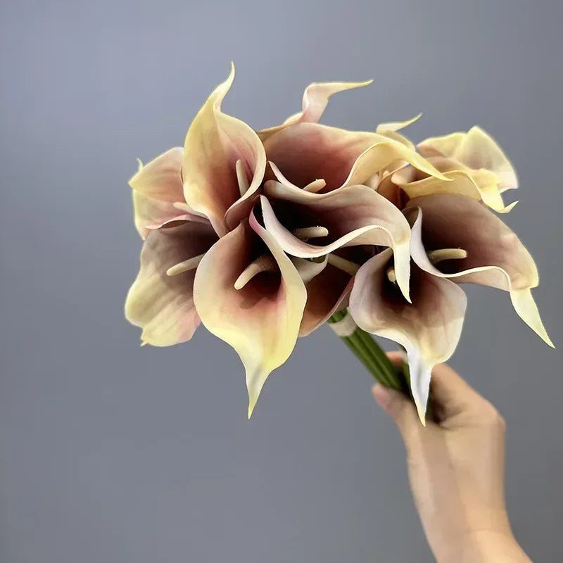 lot de 2 bouquets de lys calla artificiels pour décoration de mariage