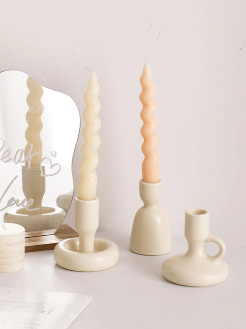 bougeoir en céramique nordique pour décoration vintage et mariage