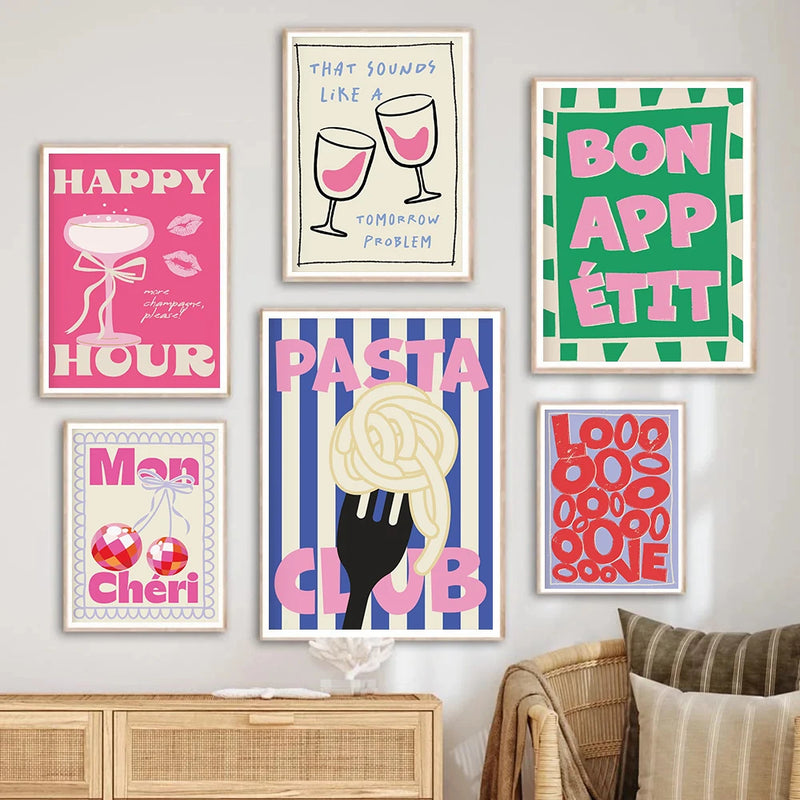 affiche citation disco mon chéri art alimentaire décoration murale