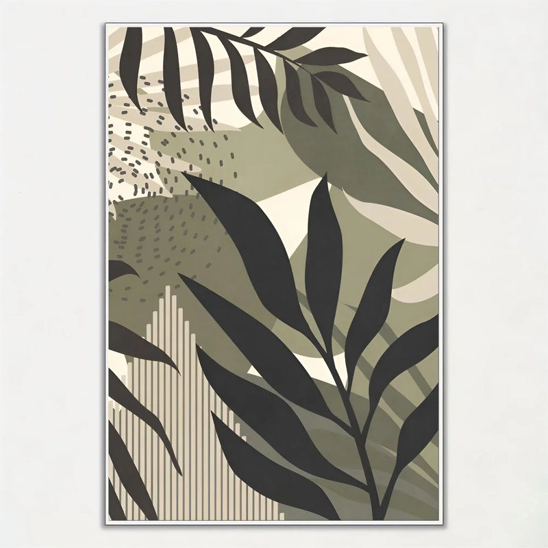affiche artistique feuilles de palmier pour décoration intérieure