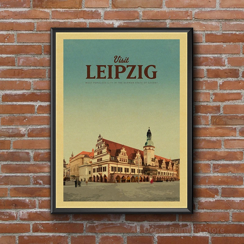 affiche vintage de voyage pour les passionnés de tourisme