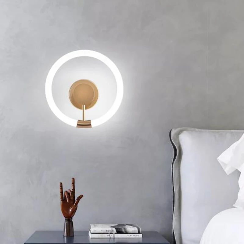 Applique murale LED Moderne Or Cercle
