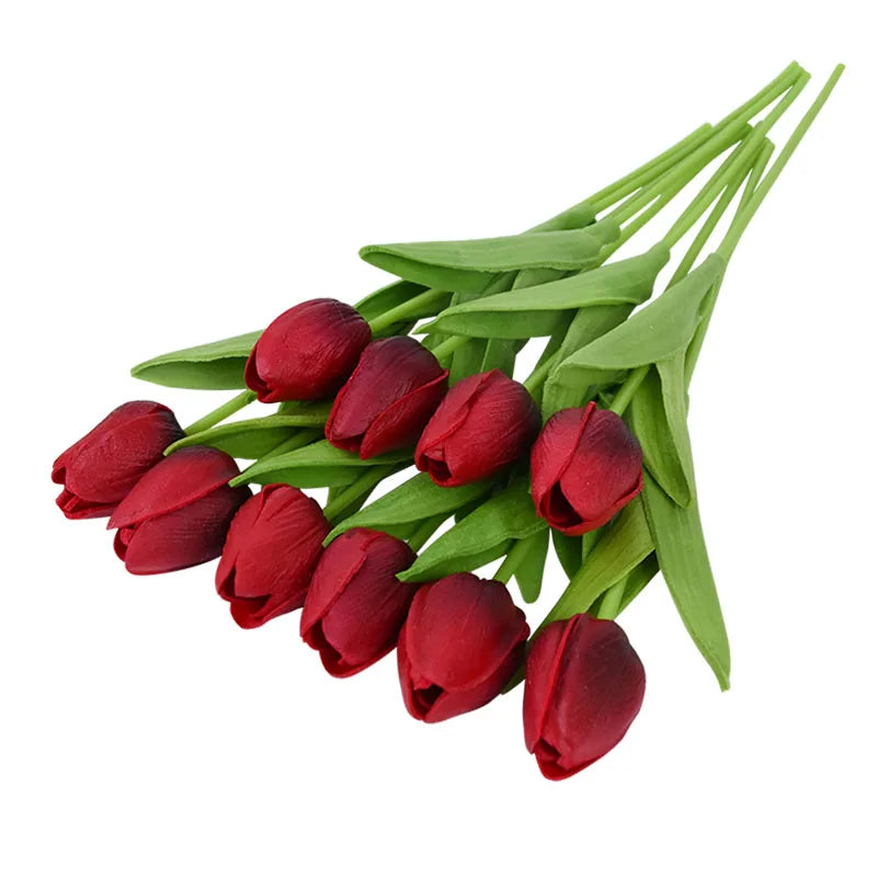lot de 10 tulipes artificielles pour décoration de mariage et jardin