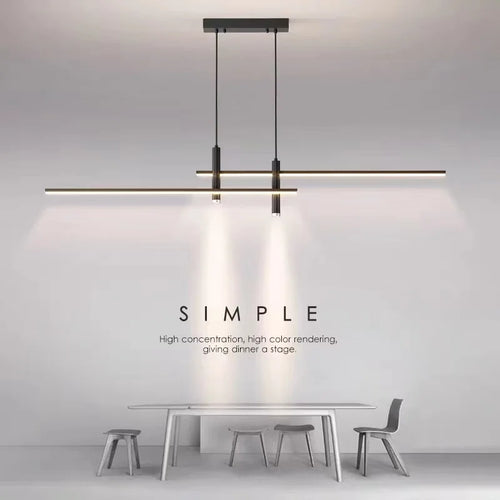 lustre led moderne pour île de cuisine et salon