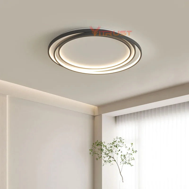 Plafonnier LED nordique lampe noir blanc chambre salle à manger cuisine plafond moderne à LEDs lampe Plafonnier LED étude Ailse