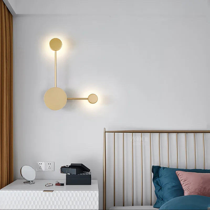 Modern Nordic Black Wall Lamp AC110V AC220V Bedroom Bedside Wall Sconce Light Art Decoration Fixtures Living Room Wall Lights