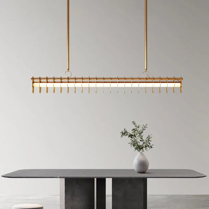 lustre led long minimaliste post-moderne pour restaurant bar bureau