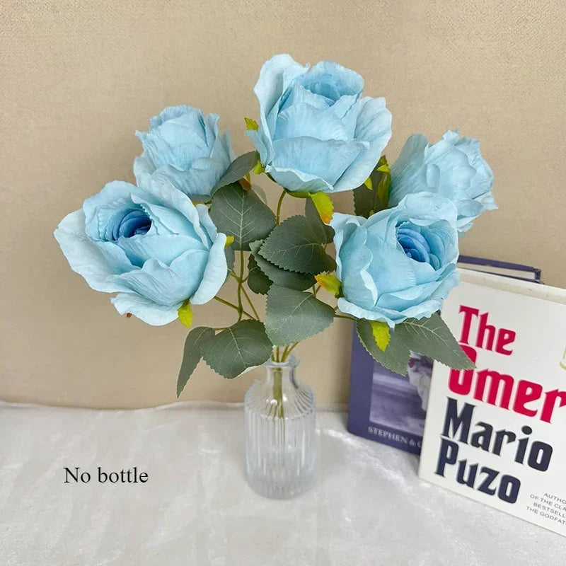 bouquet de roses artificielles en soie pour mariée décoration élégante