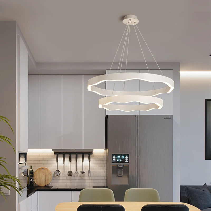 lustre nordique créatif led minimaliste moderne rond