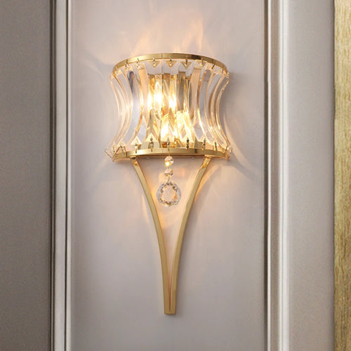 applique murale postmoderne en cristal de luxe américaine pour loft