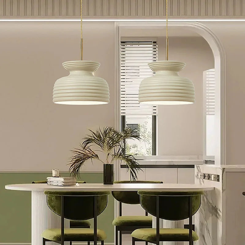 lustre nordique minimaliste led style crème pour restaurant