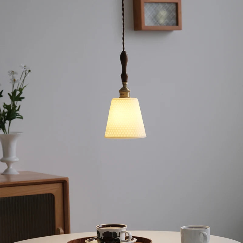 suspension led en céramique japonaise pour cuisine restaurant