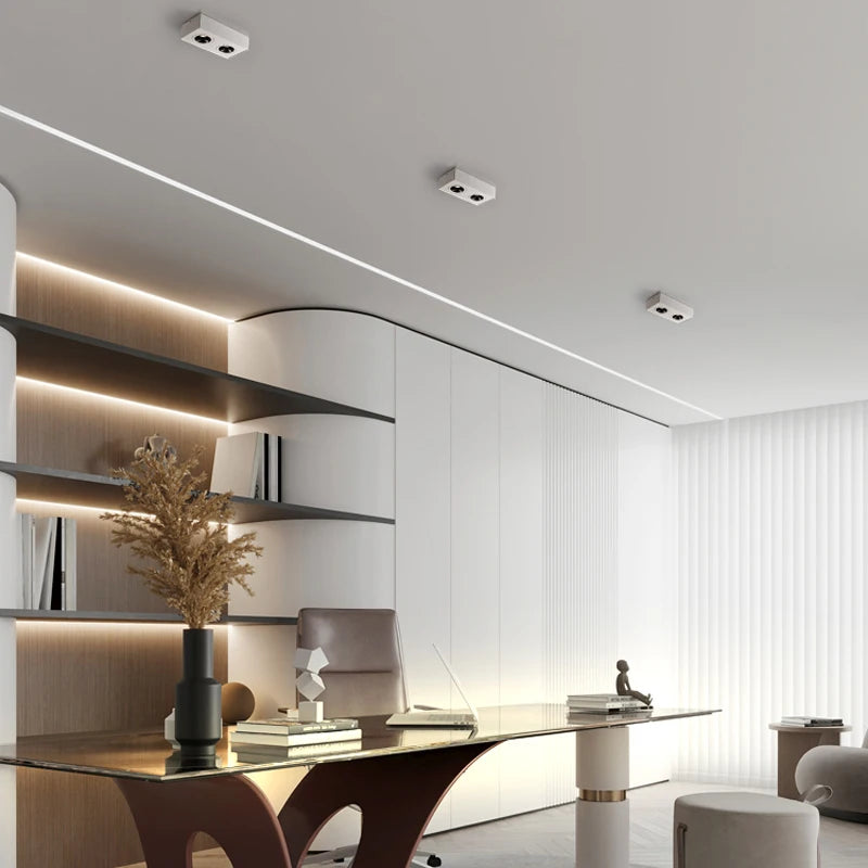spot led carré monté en surface pour éclairage intérieur