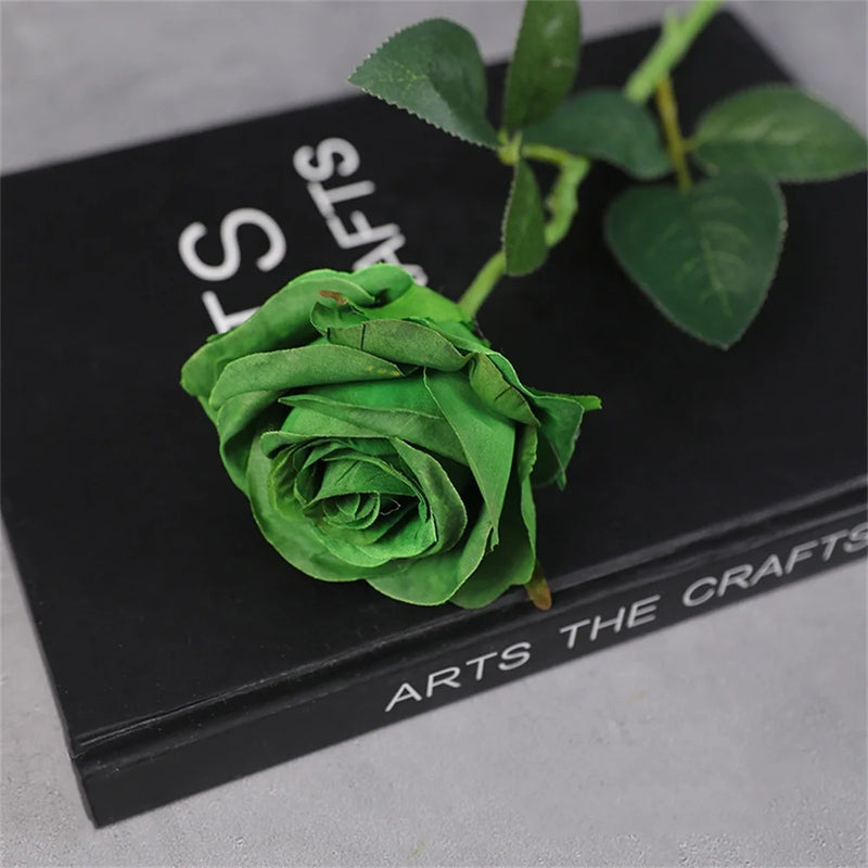 fleurs de roses artificielles en soie pour décorations romantiques