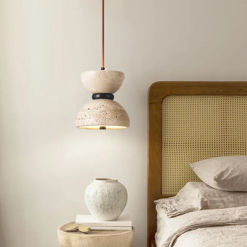 lustre design en pierre naturelle pour décoration intérieure