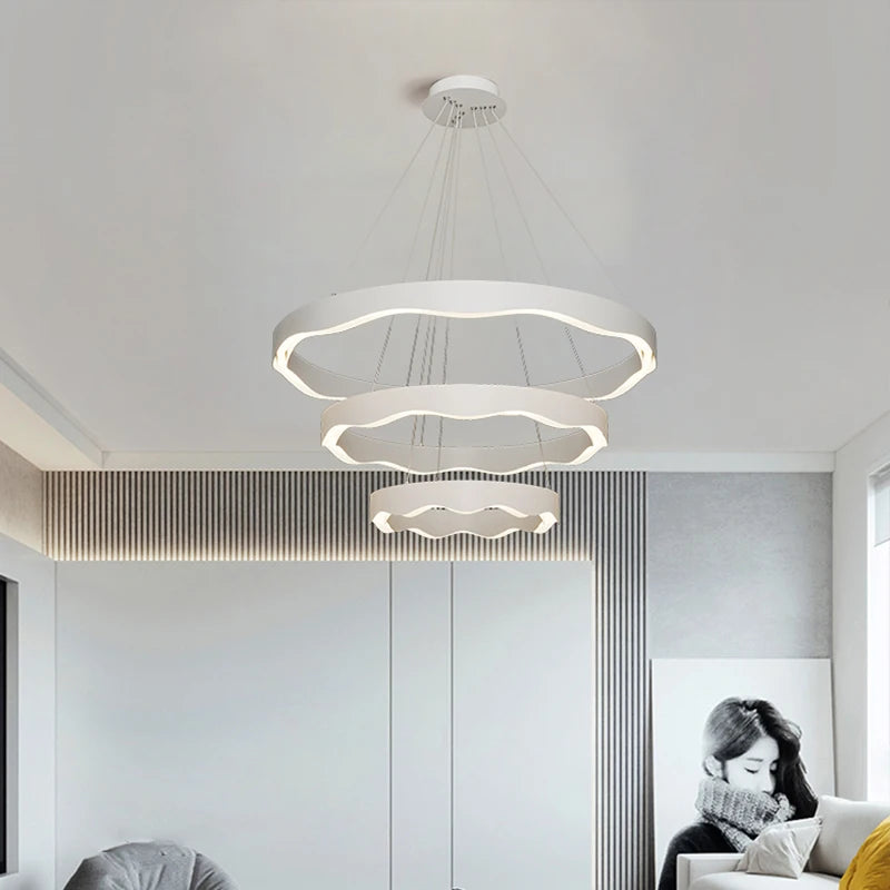 lustre nordique créatif led minimaliste moderne rond