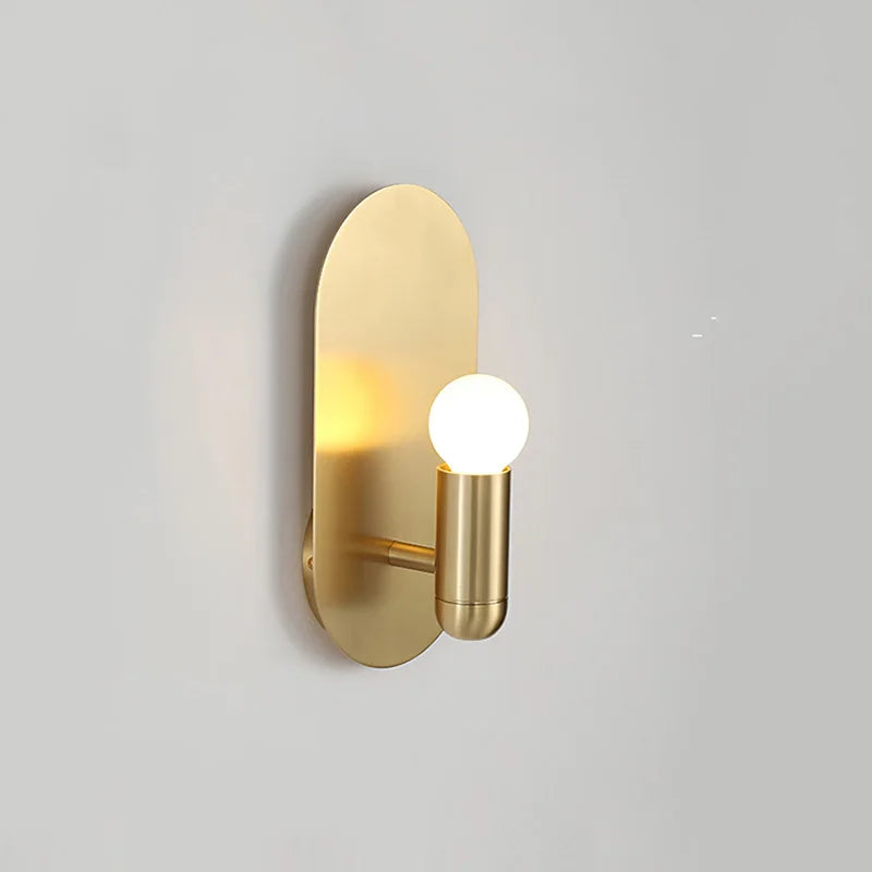 applique murale LED dorée ovale design
