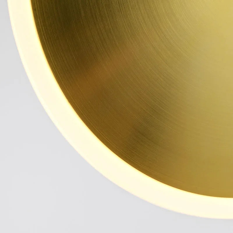 lampe led ronde en métal art déco avec fil réglable