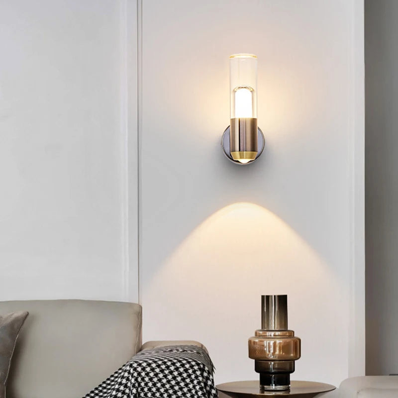 applique murale mini en acrylique transparent style luminaire