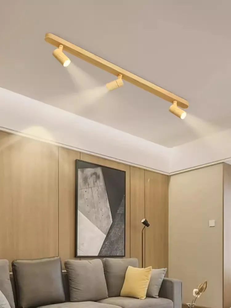 lustre led moderne imitation bois pour intérieur et design élégant