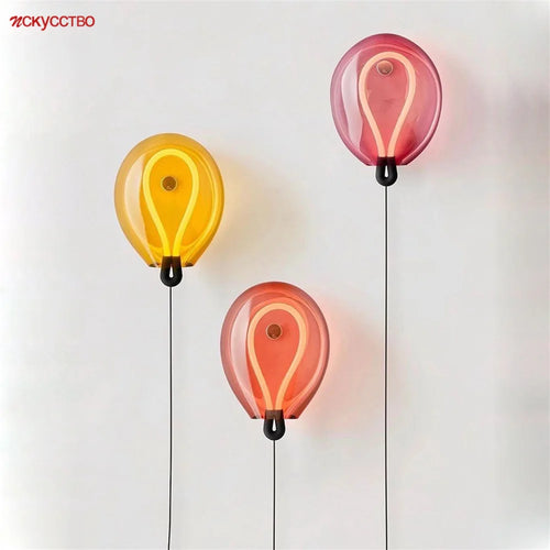 applique murale led en verre coloré design nordique décor intérieur tendance