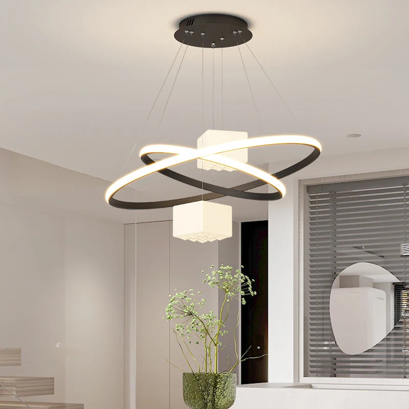 lustre moderne led pour éclairage intérieur décoratif