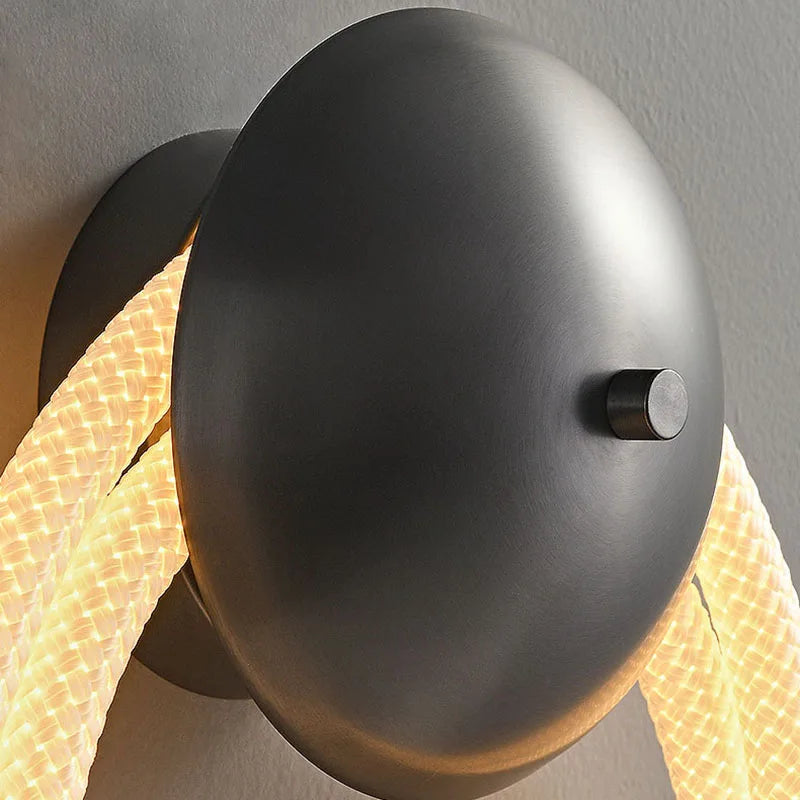 applique murale led en silicone anneau créative 3000k