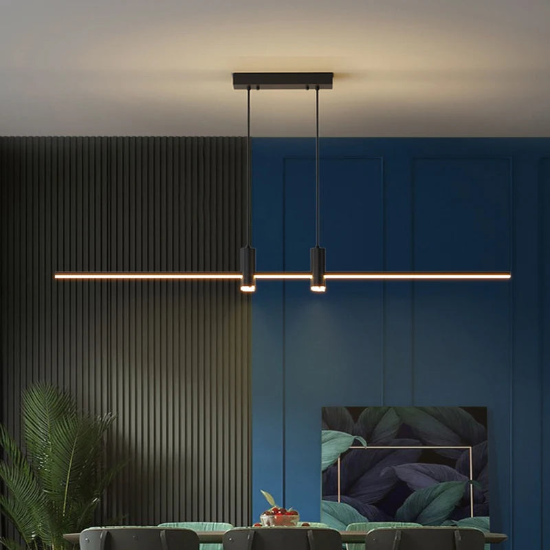 lustre nordique moderne avec projecteur pour restaurant et bar