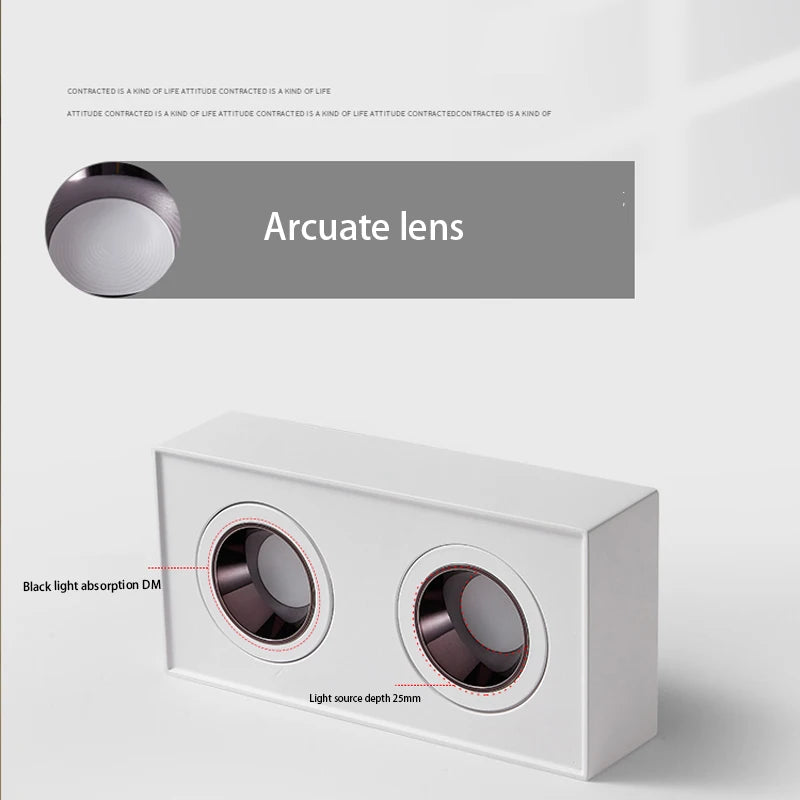 spot led carré monté en surface pour éclairage intérieur