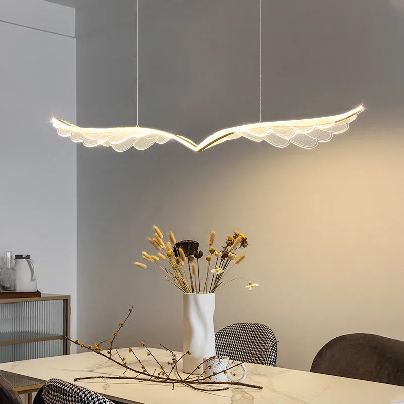 lustre nordique de luxe ailes artistiques éclairage intérieur