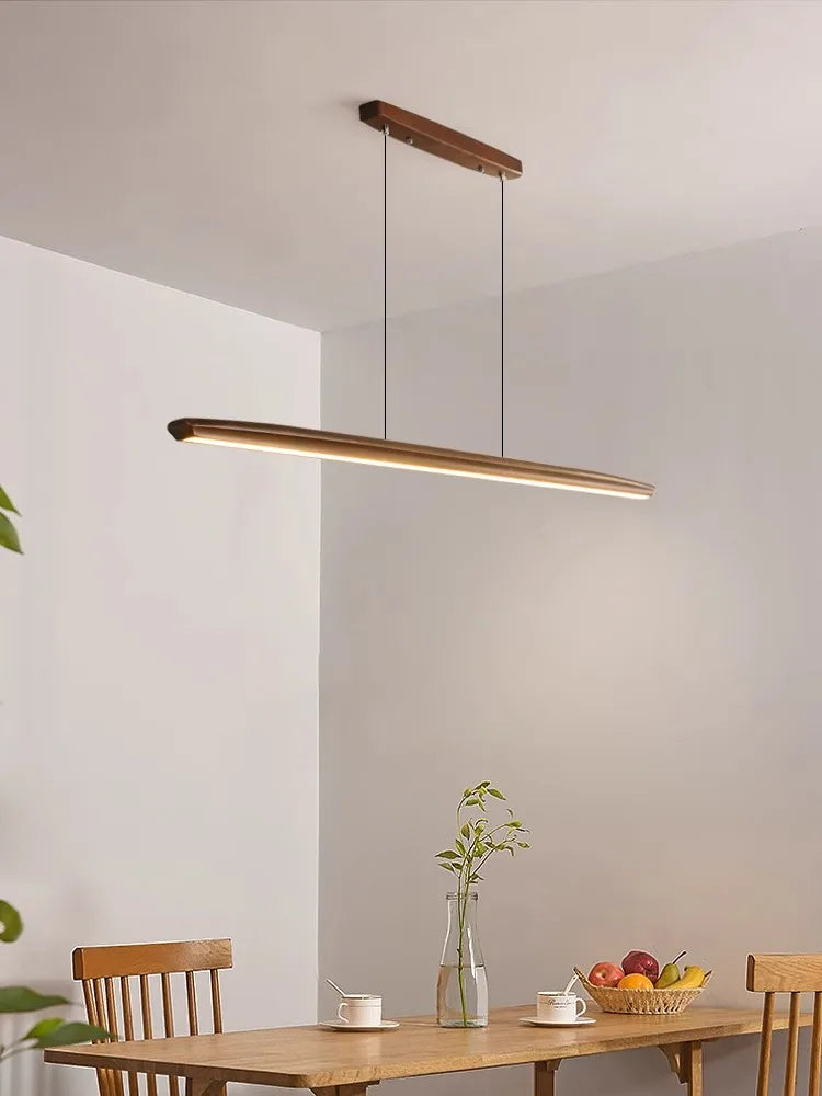 suspension LED en noyer noir tendance réglable