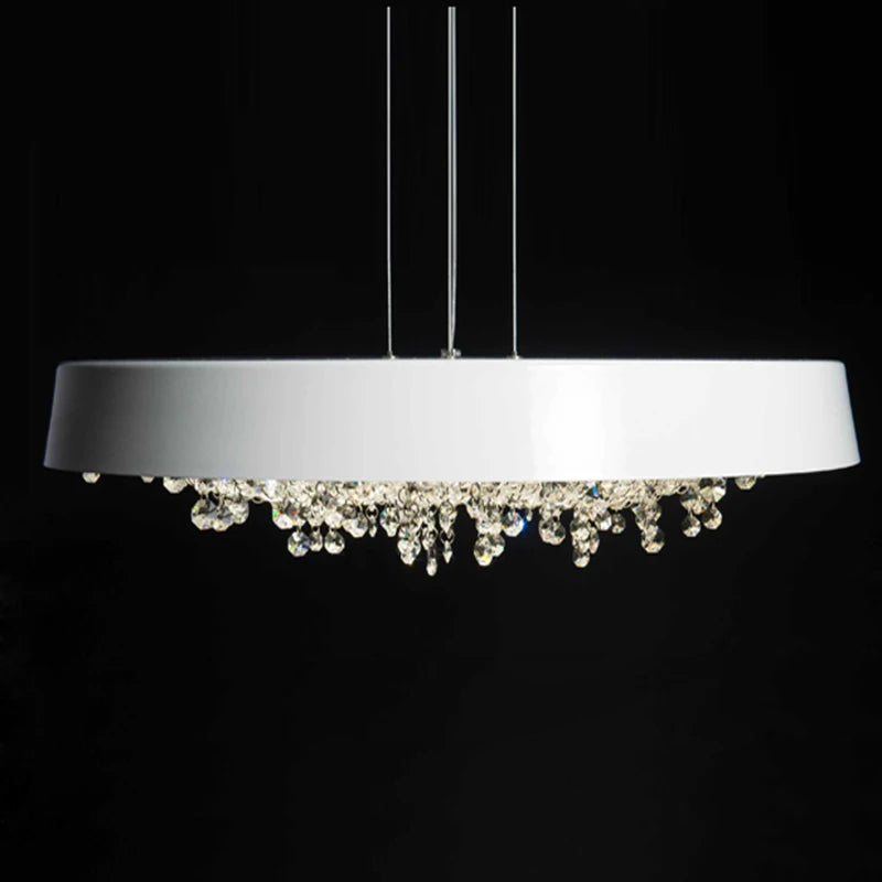 lustre minimaliste moderne en cristal pour éclairage intérieur