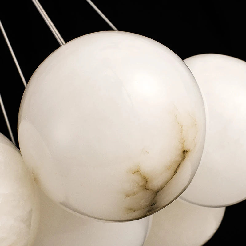 Lustre LED en forme de lune pour décoration de villa de luxe