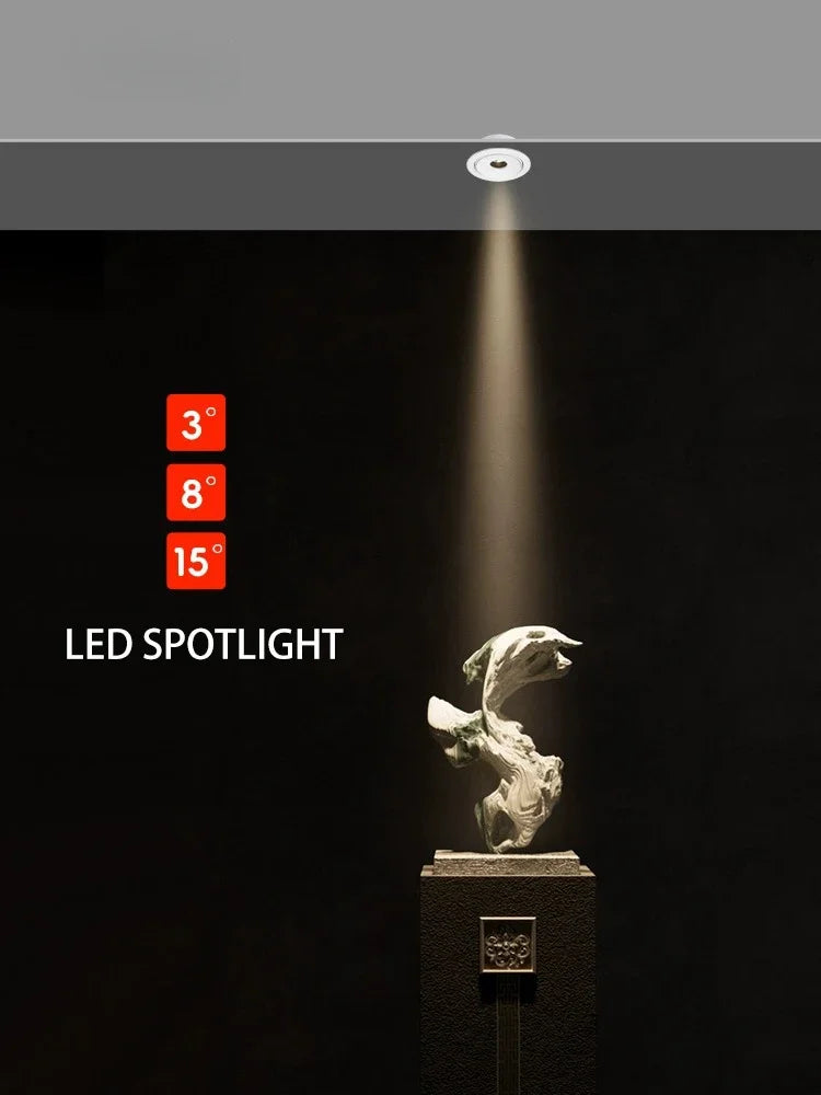 spot led ultra fin à angle de faisceau pour éclairage intérieur