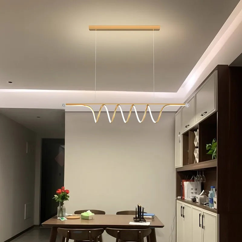 lustre led moderne minimaliste créatif géométrique pour restaurant bar