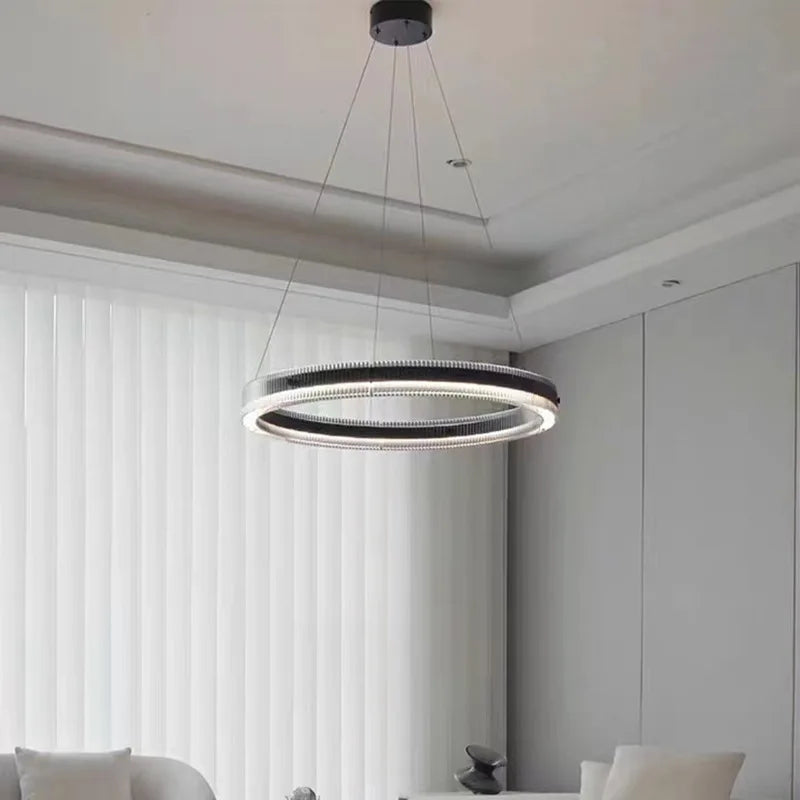 lustre nordique moderne en verre led de luxe