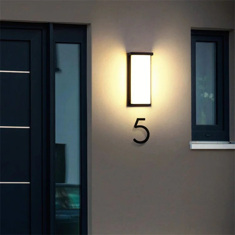 applique murale led extérieure en aluminium imperméable et décorative