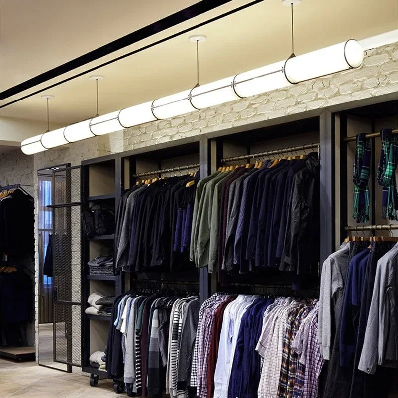 lustre rétro minimaliste design italien avec lampes suspendues acrylique