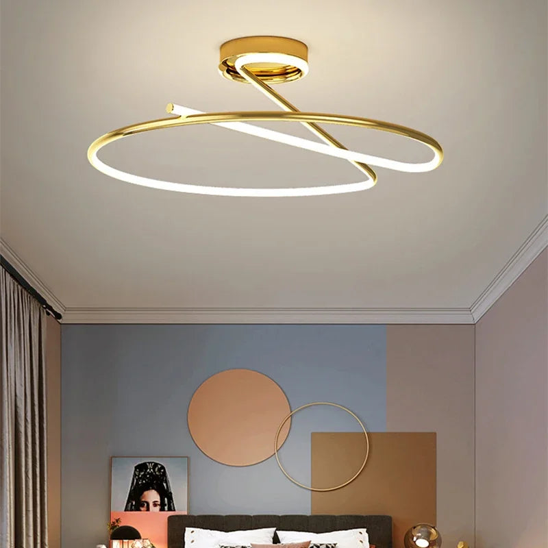 lustre moderne à leds pour décoration intérieure loft