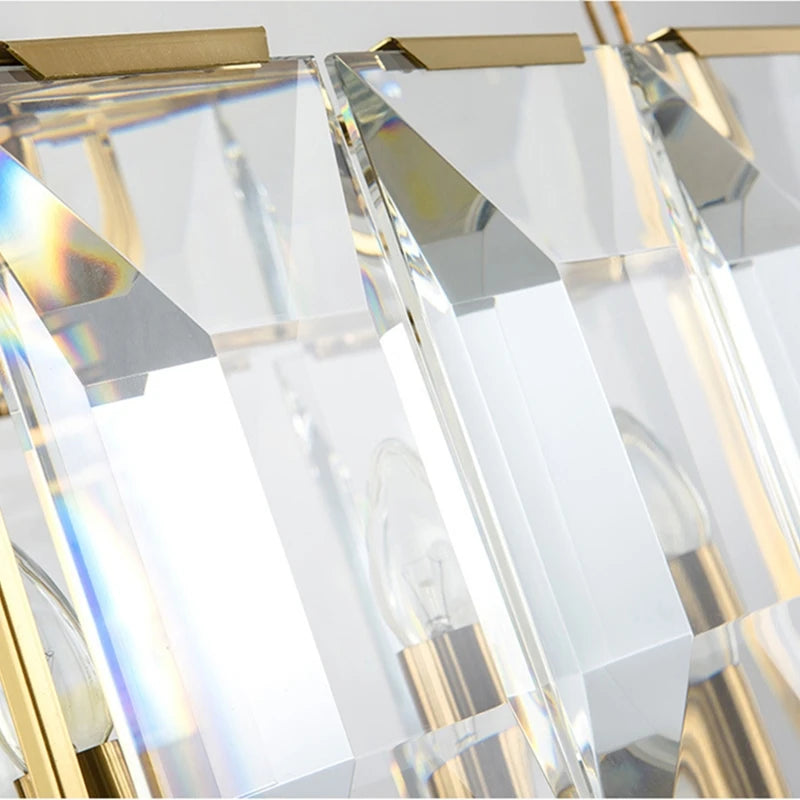 lustre de restaurant avec variété de cristaux modèle