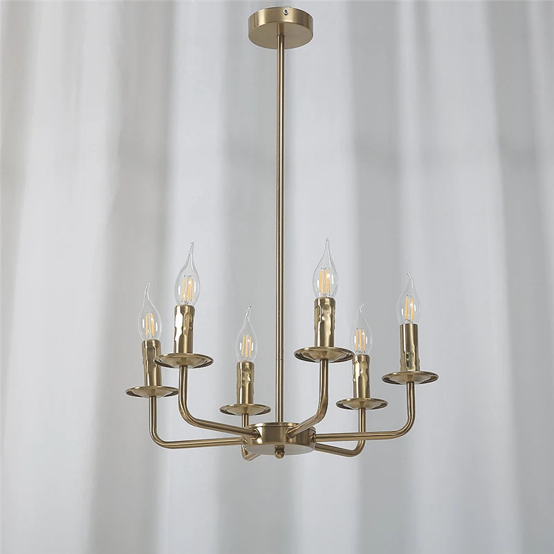 lustre moderne simple en fer avec lumière créative