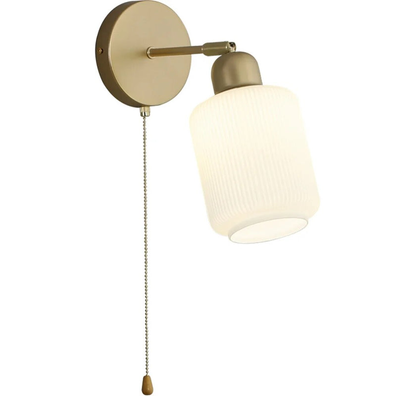 Lampe de chevet loft applique métal verre