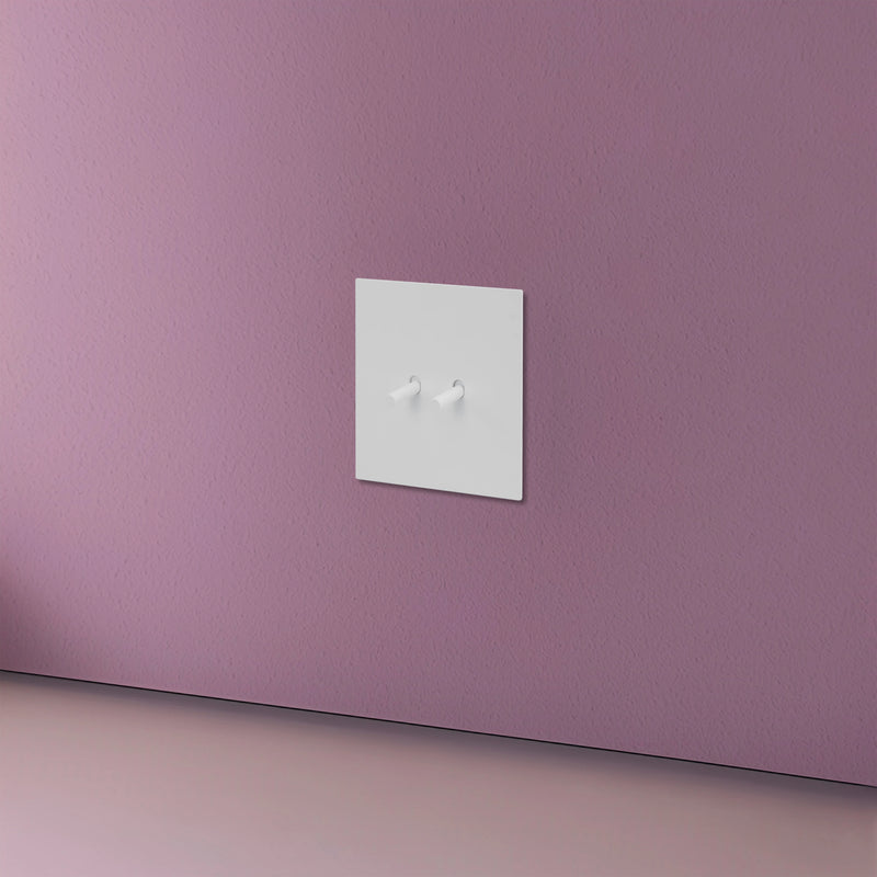 Prise électrique en acier blanc mat