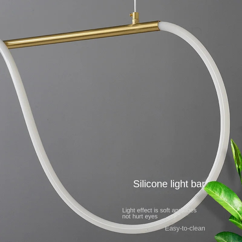 lustre led moderne long tuyau minimaliste pour bar