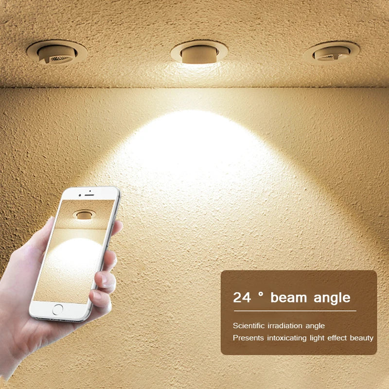 Spot Led Downlight 360 rotation réglable encastré Downlight salle à manger salon Spot luminaires Led 85 ~ 265V