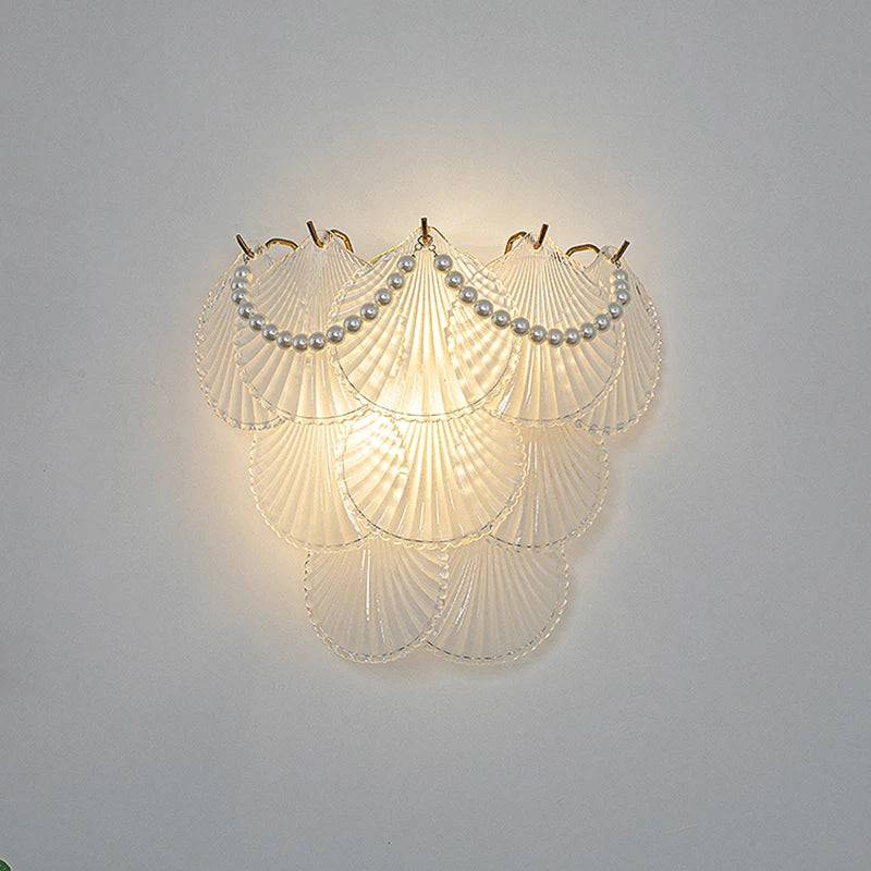 applique murale led en verre avec motifs nature luxe