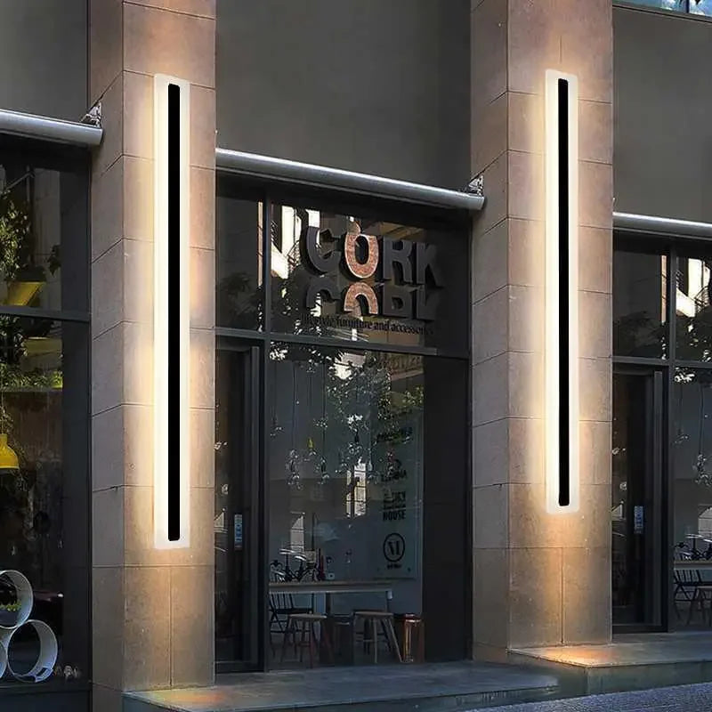 applique murale led étanche longue bande décorative extérieure avec interrupteur tactile